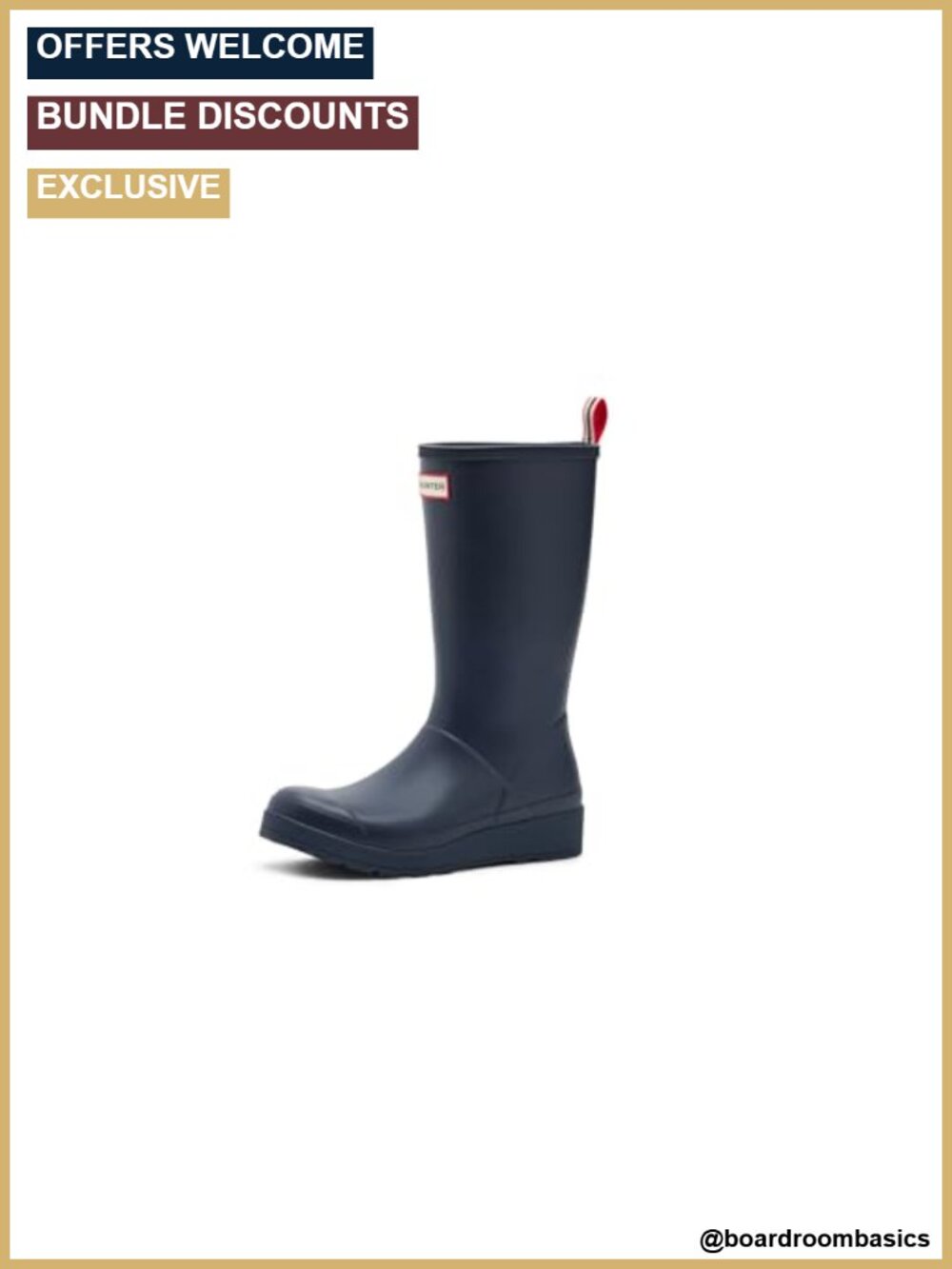 Waterproof Tall Rain Boots Pull-On Mid-Calf Synthetic Rubber Sole
